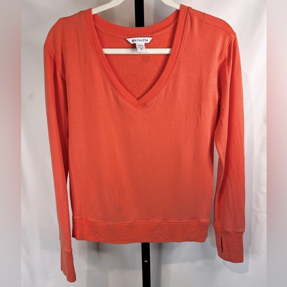 Athleta Sunrise V-neck Sweatshirt Size XS - Picture 2 of 6